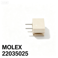 Connecteur Molex 22035025 Mini-SPOX pour carte PCB, 2 broches, pas de 2,5 mm, traversant, fil-carte, pour équipement industriel et applications domestiques