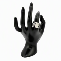 Bague vintage pour homme, style motard, punk et gothique, en acier inoxydable plaqué argent antique, avec crâne, bijou de déclaration