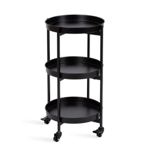 เฟอร์นิเจอร์พีวีซีสีดำรถเข็นบาร์ทรงกลม - Product Image 6