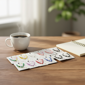 Bracciale in acciaio inossidabile con nodo a sette stelle a forma di otto, fatto a mano, set da 12 pezzi - Product Image 3