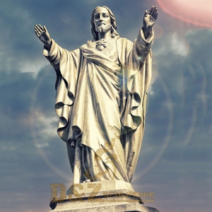 Carcasa de tamaño natural, estatua de mármol de <span class=keywords><strong>Jesucristo</strong></span> el Redentor blanco natural - Product Image 1