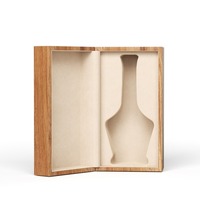 Boîte à vin en bois de style livre marron personnalisée de qualité supérieure avec fermeture magnétique, boîtes d'emballage pour spiritueux chinois pour les collectionneurs de vin