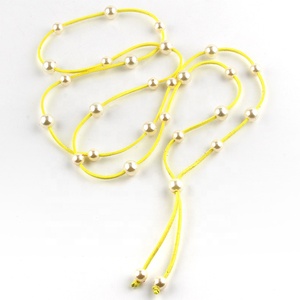 Collar de Moda para Mujer, Joyería de Perlas Personalizada, Perlas de Plástico de Orificio Grande de 10 mm, 12 mm, Collar de Cuero con <span class=keywords><strong>2</strong></span> Vueltas - Product Image 3
