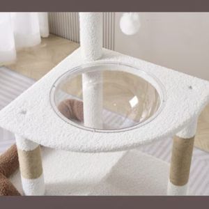 สนามเด็กเล่นในร่มลายแมวหลากหลายขนาด180ซม. บ้านแมวพลาสติกไม้ขนาดใหญ่ที่ทันสมัยพร้อม5แพลตฟอร์ม3<span class=keywords><strong>คอน</strong></span><span class=keywords><strong>โด</strong></span>แขวนของเล่น - Product Image 5