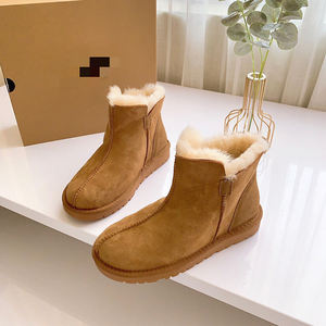 הסיטונאי החדש הכי פופולרי נשים קלאסי מגפיים קרסול פרווה חורף חומות שלג לנשים - Product Image 4