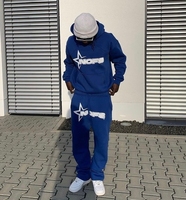 Ensemble de survêtement pour hommes avec logo imprimé en relief personnalisé, vêtements de sport, streetwear, jogging, sweat-shirts et pantalons de survêtement avec cordon de serrage