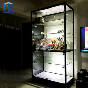 High Class Led Chiếu Sáng Có Thể Khóa KHUNG NHÔM Phong Cách Bằng Gỗ Màu <span class=keywords><strong>Glass</strong></span> Wall Showcase/<span class=keywords><strong>Glass</strong></span> Wall <span class=keywords><strong>Display</strong></span> <span class=keywords><strong>Case</strong></span> - Product Image 5