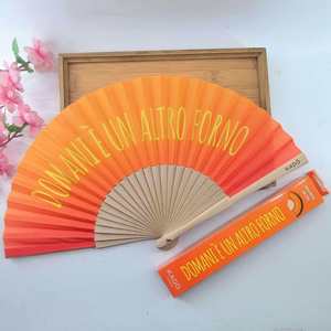 Custom <b>Large</b> Folk Art Paper Model Folding Hand <b>Fan</b> Personalized Music Theme Dance Party Painted Bamboo Business Gifts Sports - Product Image 4