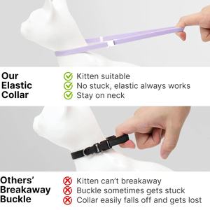 <span class=keywords><strong>Collar</strong></span> elástico de seguridad PARA GATOS-<span class=keywords><strong>Collar</strong></span> elástico ajustable para gatitos y gatos pequeños, <span class=keywords><strong>Collar</strong></span> ligero suave para mascotas para cachorros - Product Image 2