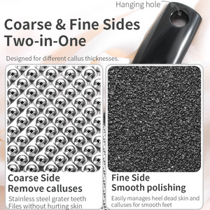 Râpe à pieds anti-callosités – Râpe en acier inoxydable à grains grossiers et fins pour éliminer les peaux mortes et polir, lavable, utilisation humide/sèche - Product Image 3