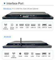 Mini PC Industrial Todo en Uno, Resistente al Agua y al Polvo, Pantalla Táctil LCD Capacitiva, Marco Abierto, Monitor Integrado
