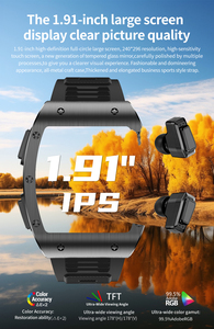 Montre connectée Android JM09 2025 avec écouteurs, écran TFT 1,91 pouces, 2-en-1, étanche IP67, suivi d'activité physique, suivi du sommeil, répondre aux appels - Product Image 5