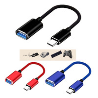 Logotipo personalizado de aleación de aluminio tipo C USB OTG Cable adaptador para teléfono inteligente OTG Flash Drive Tablet