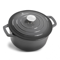 Bright Houseware Klasik Dökme Demir Emaye Kaplı 8 Parça Fırın Güvenli Tencere Seti