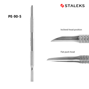 <span class=keywords><strong>STALEKS</strong></span> Professionnel – Repousse-cuticules double face en acier inoxydable réutilisable, conception de poussée profonde pour peaux tenaces - Product Image 2