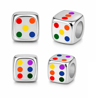 Breloques Pan Charms en argent, thème jeu : machine à sous porte-bonheur, dés, cartes de poker, perles, compatibles avec bracelet original, bijoux pour femme, divertissement, Berluque, Nouveau