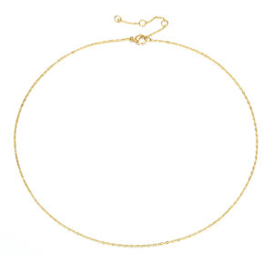 Chi Hang 14K oro PVD plateado 316L Acero inoxidable 42 + 8cm extensor Cable cadenas enlace cadena gargantilla collar - Product Image 5