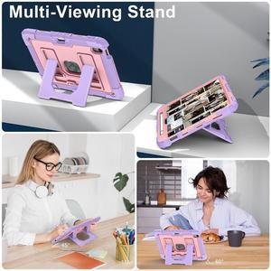 Funda para iPad 11 M2/M3 2025, de silicona con bloques de color, soporte y protección completa a prueba de golpes - Product Image 2