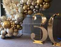 Décoration de toile de fond pour mariage et anniversaire (cinquante ans) – Grandes lettres dorées en acrylique, grands chiffres pour fêtes