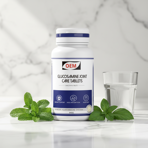 ยาเม็ดบำรุงข้อต่อออร์แกนิค OEM กลูโคซามีน อ่อนโยนต่อกระเพาะอาหาร อาหารเสริมสารอาหารประจำวันเพื่อความสบายของข้อต่อและการเพิ่มประสิทธิภาพการเคลื่อนไหว - Product Image 1