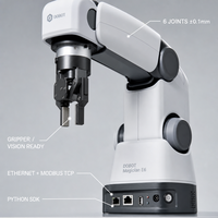 Bras robotique de bureau 6 axes For Magician E6 750g avec cœur PLC pour laboratoire de robotique universitaire, compatible ROS Python, capteurs de sécurité, Plug&Play