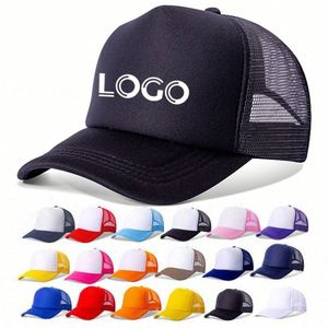 Factory Wholesale Sponge <b>Net</b> Baseball Cap Advertising Cap With Custom Logo Printed Embroidered <b>Mesh</b> Cap Summer Sun Visor Hat - Product Image 1