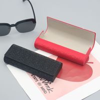Étuis à lunettes rectangulaires en cuir PU faits à la main en gros, boîtes à lunettes de vue et de myopie, logo personnalisé, couleur unie