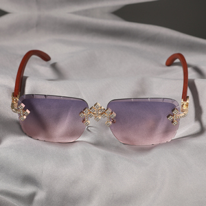 <span class=keywords><strong>Gafas</strong></span> <span class=keywords><strong>de</strong></span> Sol <span class=keywords><strong>de</strong></span> Diseño Vintage con Triple Cruz Estilo Hip Hop, Lentes Degradadas sin Montura, <span class=keywords><strong>Gafas</strong></span> <span class=keywords><strong>de</strong></span> Moda para Hombre y Mujer con Montura Cruzada - Product Image 3