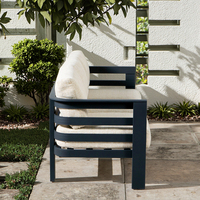 Günstige Preise Modernes Outdoor-Sofa-Set mit Aluminiumrahmen Wetterfest für Garten, Terrasse, Hotel & Innenhof