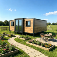 Maisonnette préfabriquée moderne de luxe en acier extensible, résistante à l'eau et au feu, utilisable comme villa, salon, appartement ou chambre.