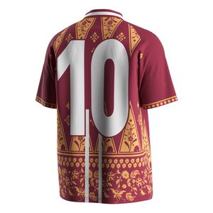 Camiseta de Fútbol Bordada con Cuello Polo en V y Tejido Refrigerante, Perfecta para Entrenamientos y Partidos de Fin de Semana - Product Image 3