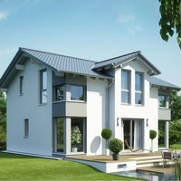 Villa moderne préfabriquée de luxe en acier, structure en acier galvanisé, durée de vie de 70 ans, certifiée ISO9001, MARCH BUILDING, garantie de plus de 5 ans