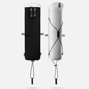 Sac de rangement pour bâtons de trekking en tissu Oxford, sac à dos portable pour accessoires de randonnée en plein air, étui de transport pliable, noir et blanc - Product Image 4