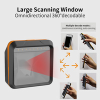Escáneres de Códigos QR Manos Libres JINGXIN, USB HID, Puerto Serie Virtual USB HID, Escáneres de Códigos de Barras 2D con Cable para Punto de Venta, Escritorio, Supermercado