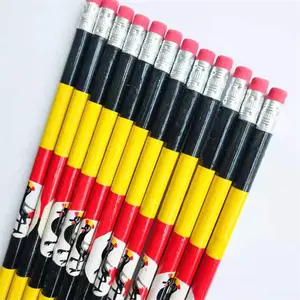 Wholesale Uganda flag student pencil black HB lead pencil