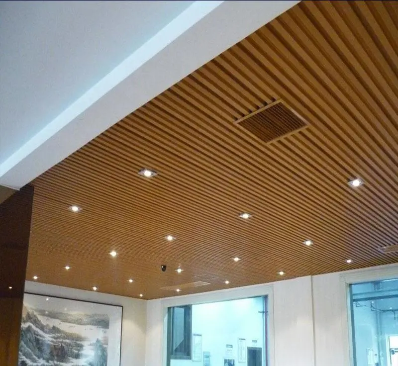interior decoration wpc ceiling panel interior indoor wooden suspended ceiling for Vietnam