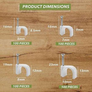 <span class=keywords><strong>Cable</strong></span> de <span class=keywords><strong>pared</strong></span> de plástico redondo personalizable, Clip de cuerda de grapa, Clip de clavo circular, varios tamaños, Clips de <span class=keywords><strong>Cable</strong></span> de colores moldeados por inyección - Product Image 2