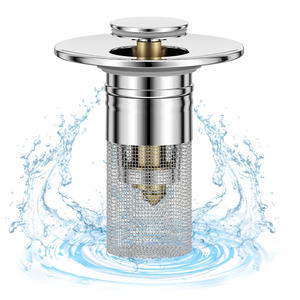 Filtro de Desagüe de Acero Inoxidable con Botón de Presión, 2.35 Pulgadas de Diámetro, Filtro para Lavabos y Fregaderos a Prueba de Cabello - Product Image 3