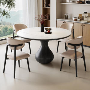 <span class=keywords><strong>Tavolo</strong></span> in Pietra Naturale Rotondo da Pranzo Estensibile in <span class=keywords><strong>Legno</strong></span> <span class=keywords><strong>Massello</strong></span> Arredamento <span class=keywords><strong>Moderno</strong></span> per Casa Villa Appartamento e Ristorante - Product Image 5