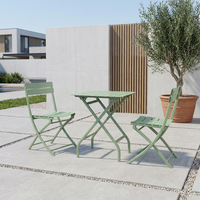 Ensemble de table et de chaises pliantes carrées en alliage d'aluminium ODM pour l'extérieur, meubles de balcon, terrasses, espaces de loisirs extérieurs multiples