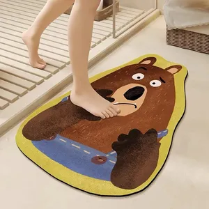 사용자 정의 애니메이션 만화 고무 욕실 발 매트 슈퍼 물 흡수성 부드러운 규조 목욕 매트