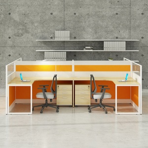 Postes de travail modernes pour personnel de bureau commercial avec cloisons et panneaux en bois, adaptés aux applications extérieures en milieu hospitalier - Product Image 3