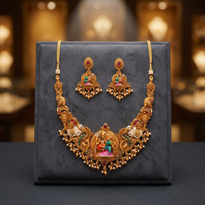 Gold Plated <b>Bridal</b> Set Choker Necklace <b>Drop</b> <b>Earrings</b> Tikka Ethnic Zircon Trendy Wedding Engagement Anniversary Latest High - Product Image 2