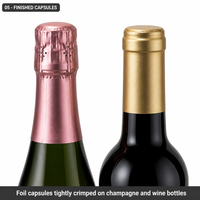 Machine de capsulage semi-automatique pour bouteilles de champagne et de vin mousseux de 750 ml, 100-300 BPH