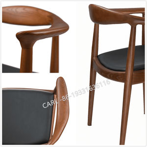 Bán buôn <span class=keywords><strong>Hans</strong></span> <span class=keywords><strong>Wegner</strong></span> Vòng ghế bản sao sợi nhỏ da ghế gỗ rắn ăn uống ghế cho nhà hàng quán cà phê - Product Image 5