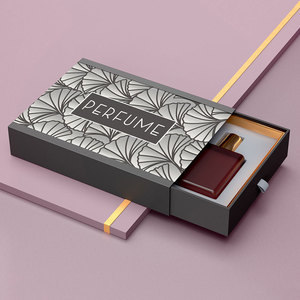 Custom Color Decoration Process Printed Logo Coated Paper Perfume Packaging Drawer Box with Pattern Customize - Product Image 1