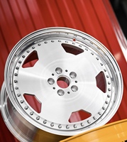 Nouvelle jante forgée personnalisable 17-24 pouces 5x112 5x114.3, finition argent poli, rivets, 5 branches, en alliage d'aluminium pour Mercedes Classe S W222