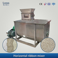 Mélangeur à ruban en acier au carbone avec revêtement en acier inoxydable, grand volume, agitateur à double hélice, mélangeur de granulés et de poudres pour engrais organiques
