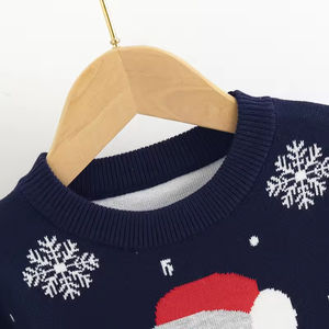 Suéter Unisex de Invierno para Niños, Cárdigan de Algodón con Decoración de Dinosaurio Jacquard para Niños y Niñas, Estilo Navideño para Otoño y Primavera - Product Image 5