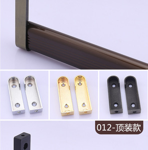 Thickened Square Silent Horizontal Zinc & Aluminum Cloakroom Clothes Passage Rods Chrome Finish <b>Wardrobe</b> <b>Hanging</b> Rods - Product Image 5